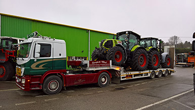 Transport d'engins agricoles