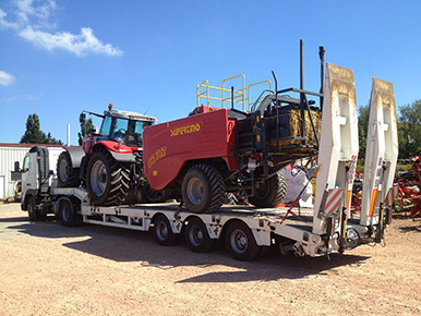 Transport d'engins agricoles