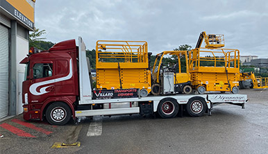 Transport de nacelles élévatrices ou nacelles de chantier