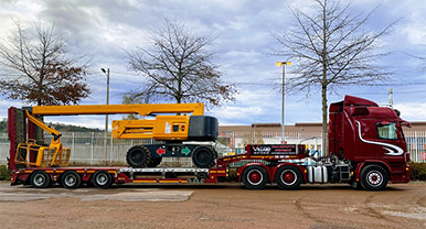 Transport de nacelles élévatrices ou nacelles de chantier