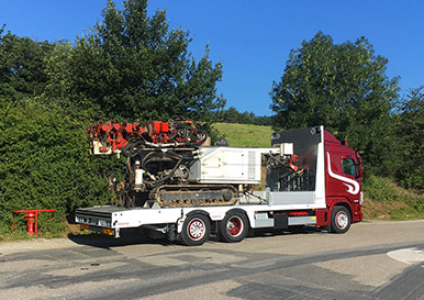 Transport d'engins de forage