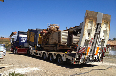 Transport d'engins de forage