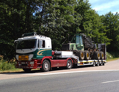 Transport d'engins forestier