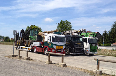 Transport d'engins forestier