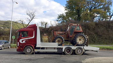 Transport d'engins forestier