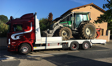 Transport d'engins forestier